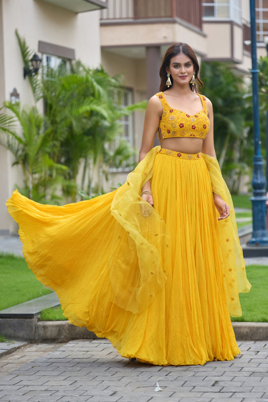 Marigold Lehenga Set
