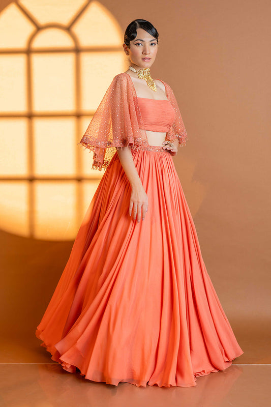 Aurora Cape Lehenga