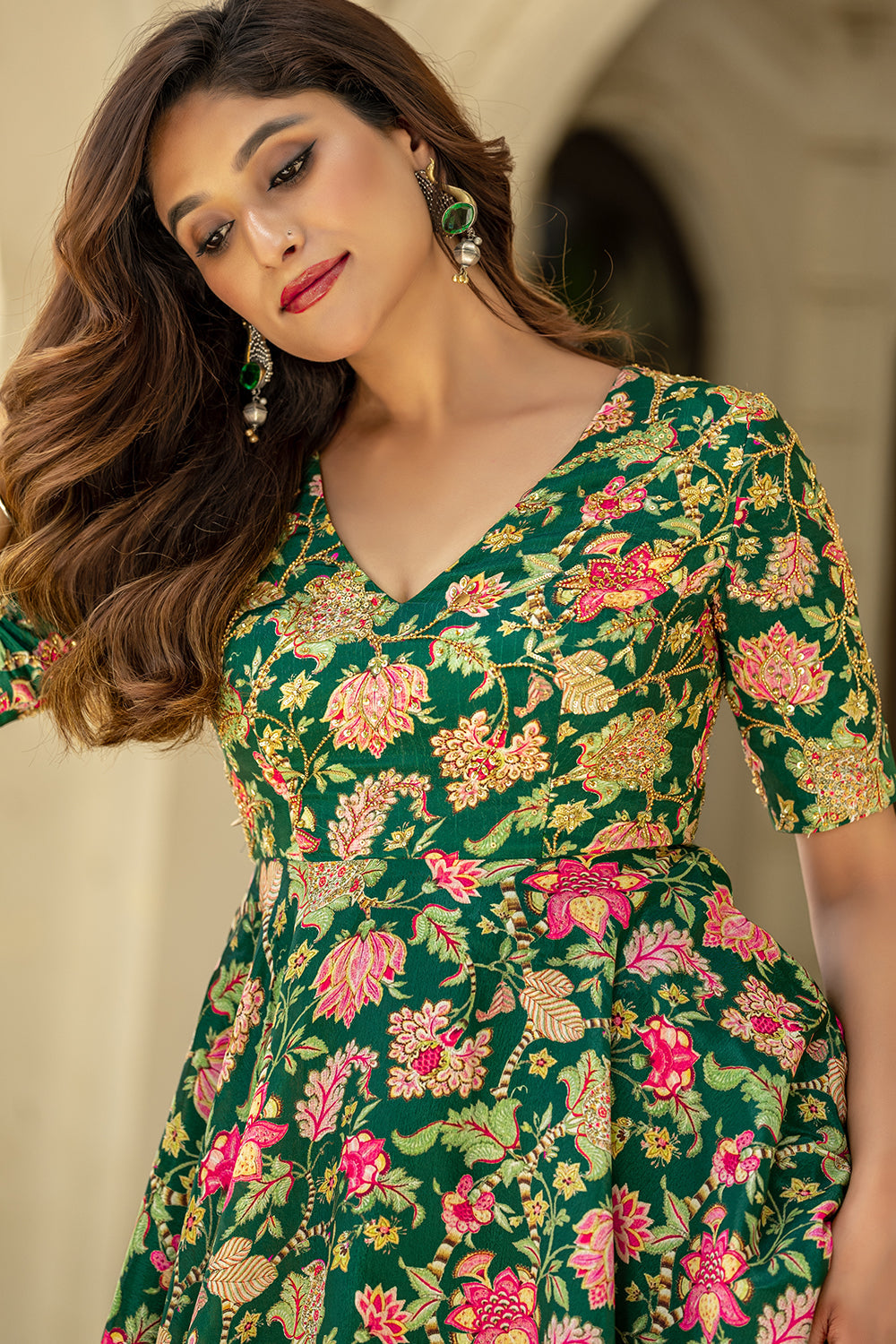 Royal Lotus Peplum Set