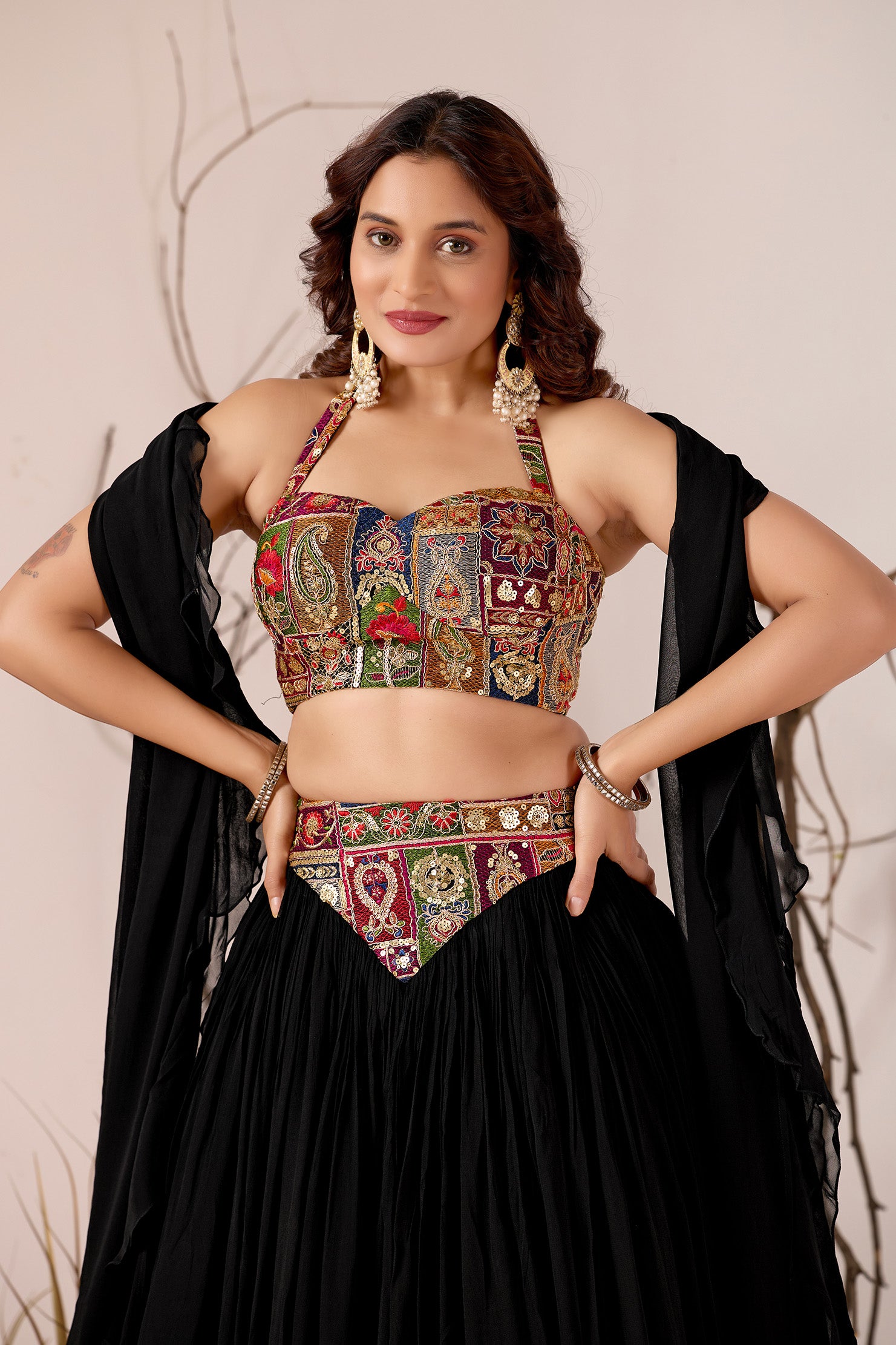 Kaali Katha Lehenga Ensemble