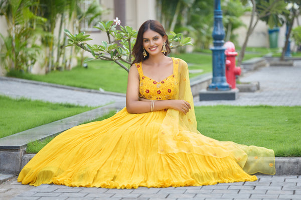 Marigold Lehenga Set