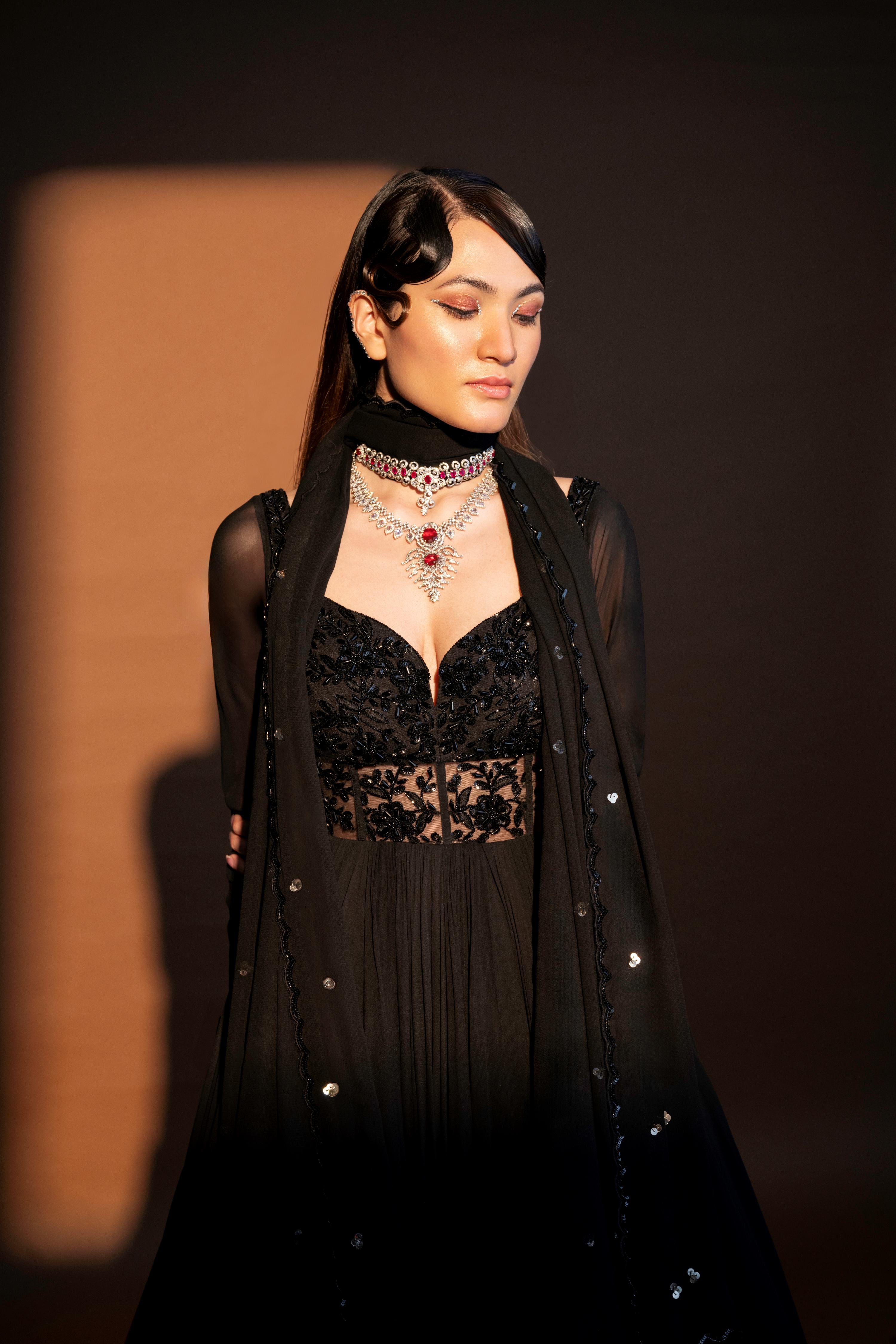 Midnight Majesty Anarkali