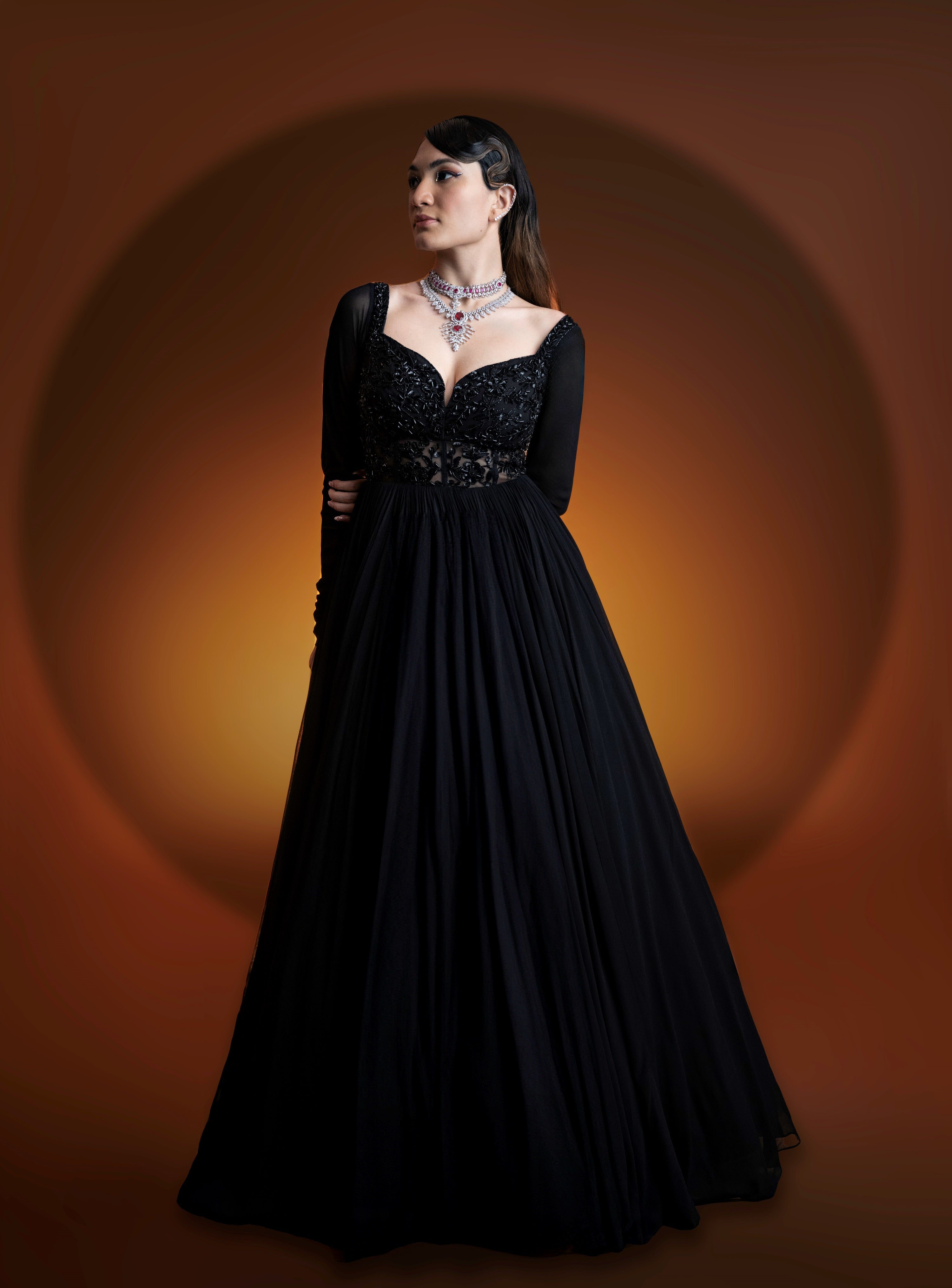 Midnight Majesty Anarkali