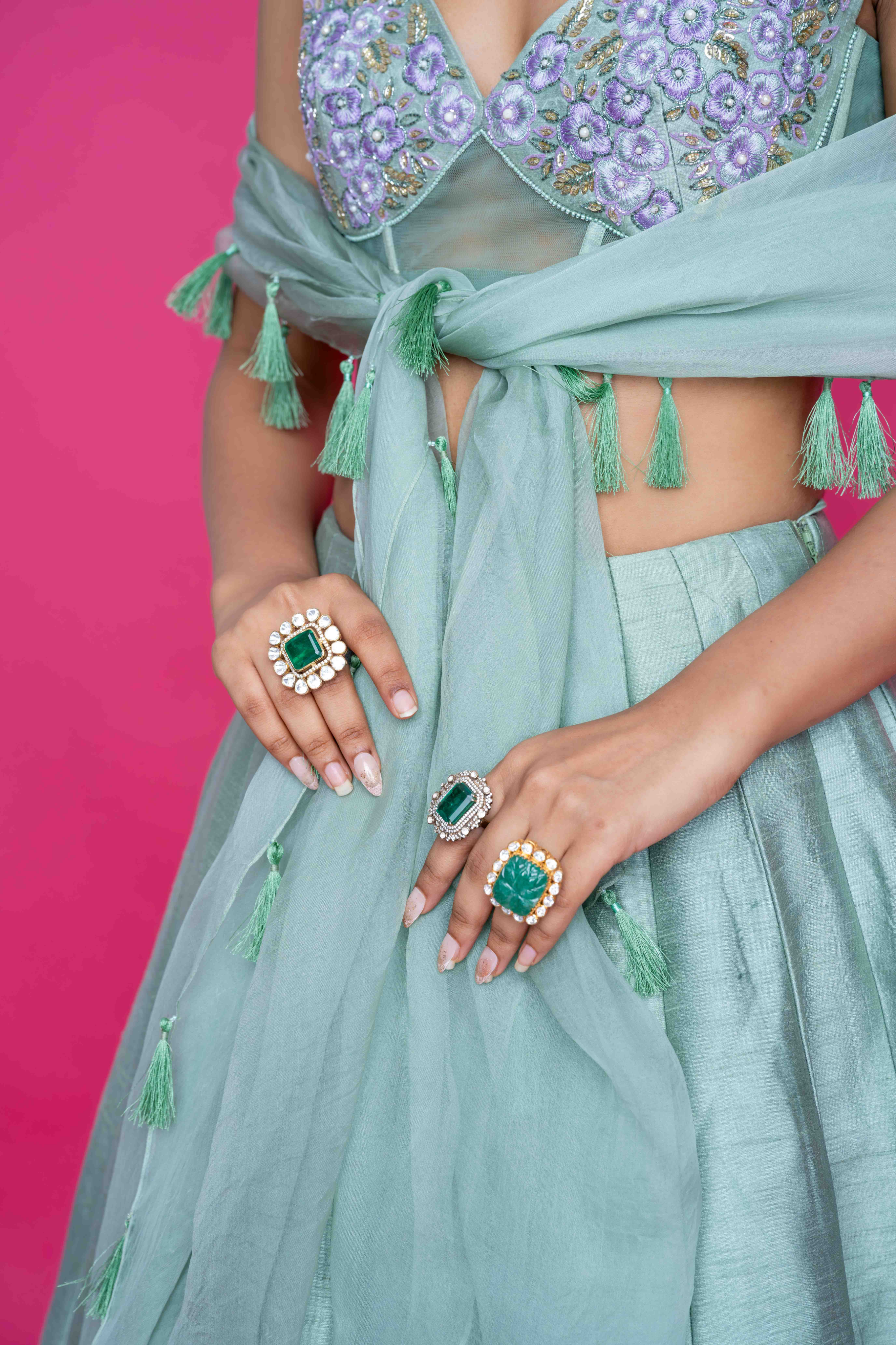 Sage Monarch Lehenga