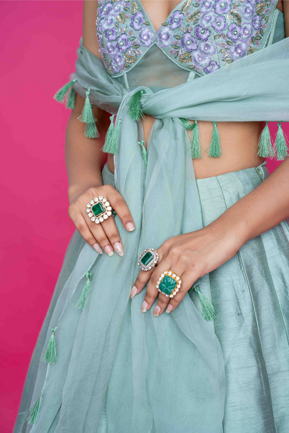 Sage Monarch Lehenga