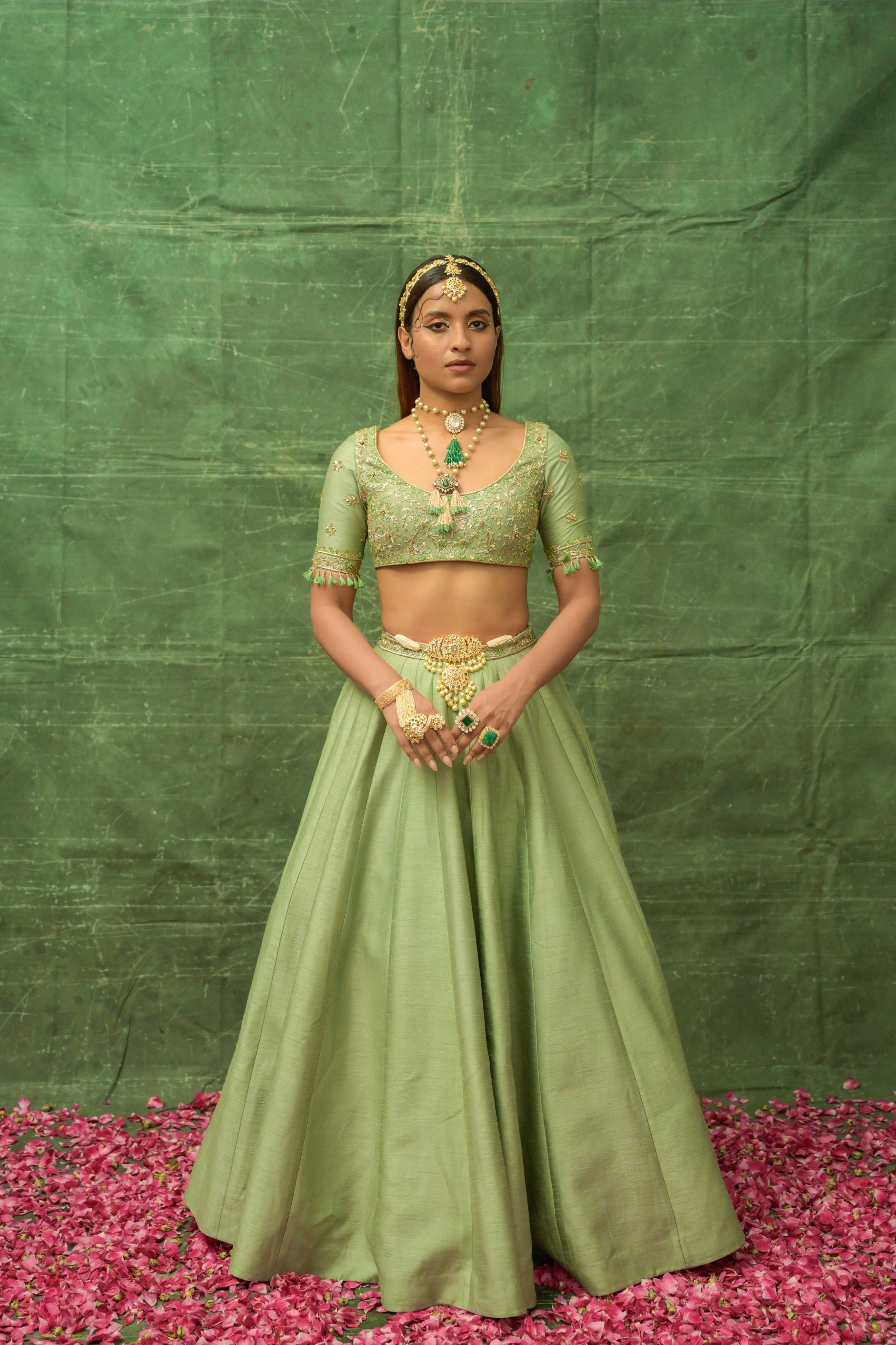 Gilded Sage Lehenga