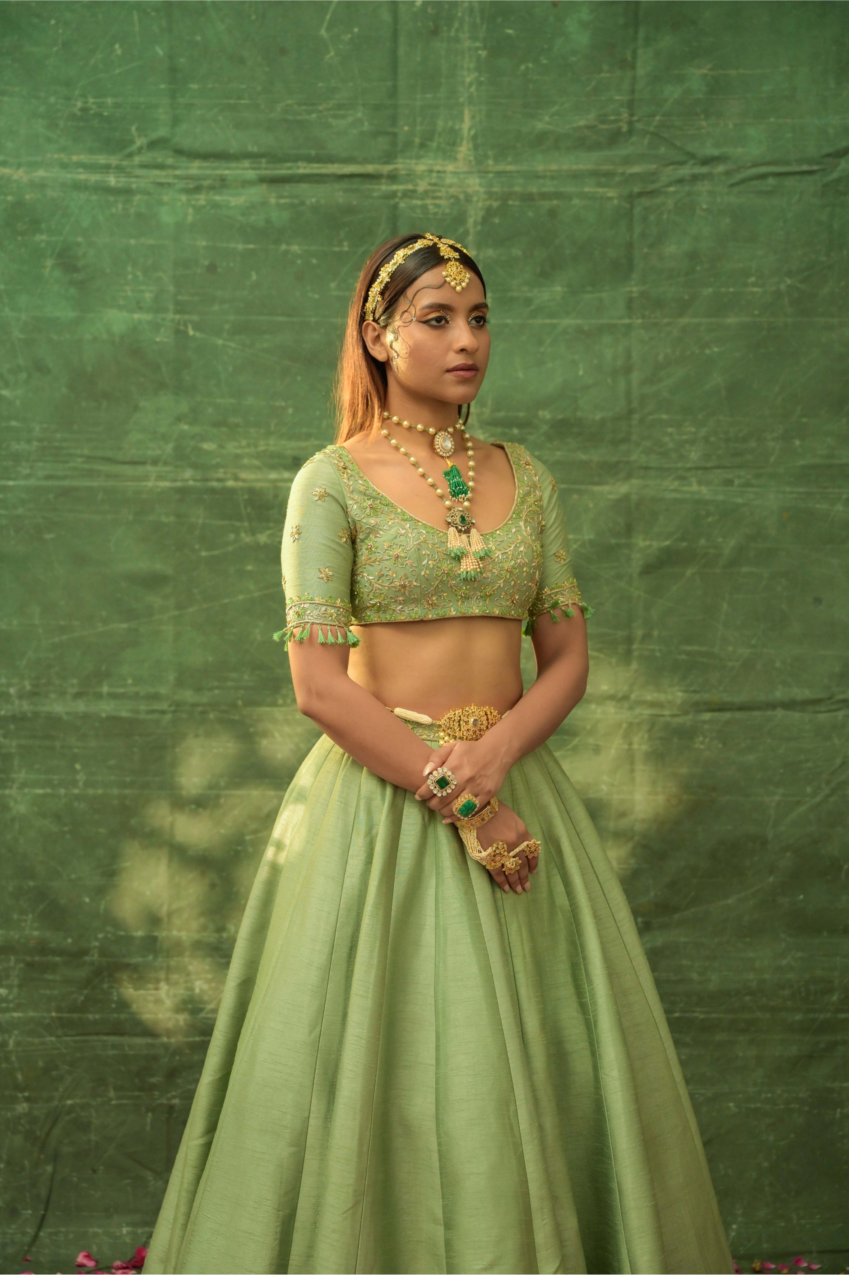 Gilded Sage Lehenga