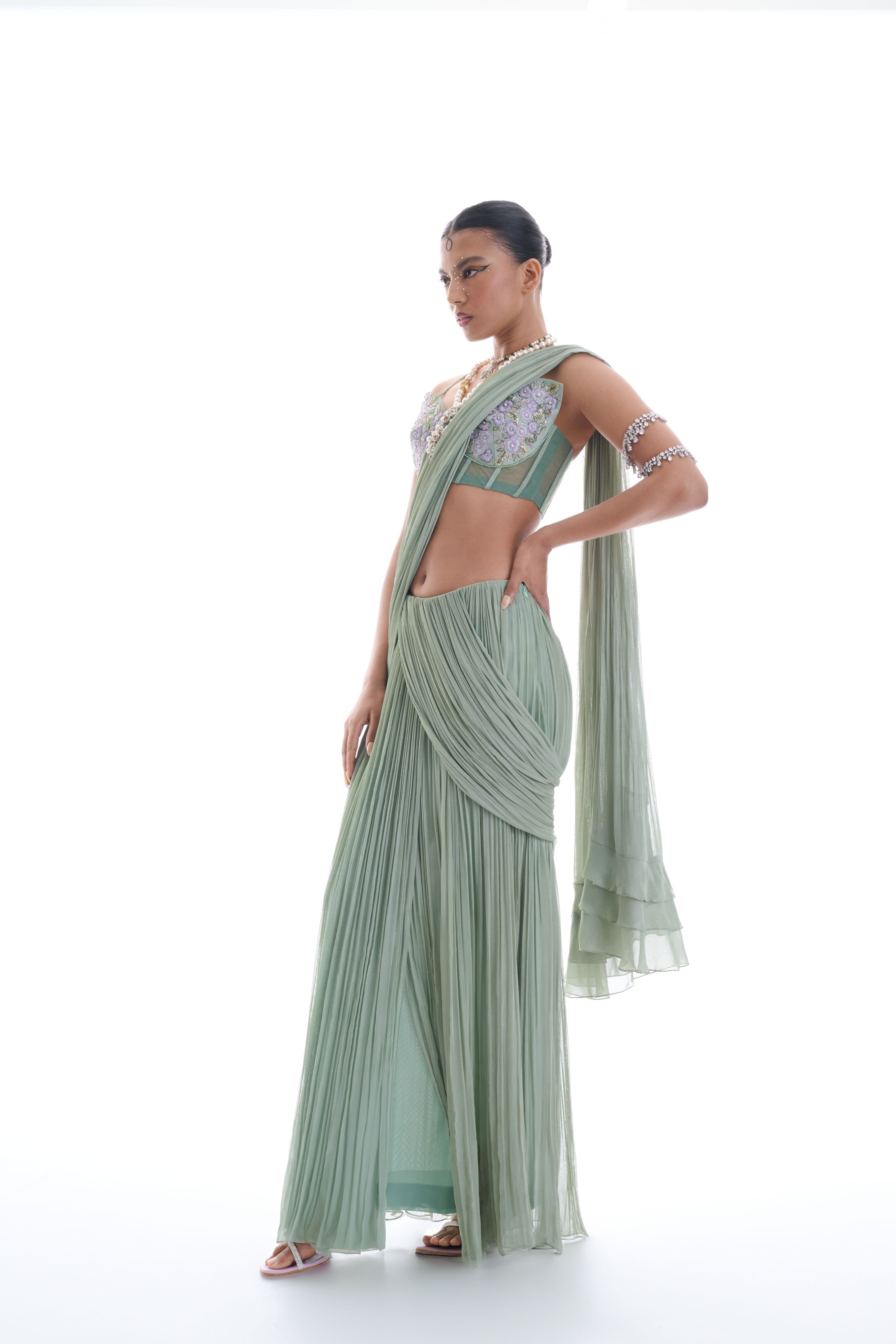 Mystical Sage Saree