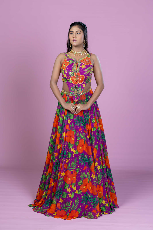 Tropical Dori Lehenga Set
