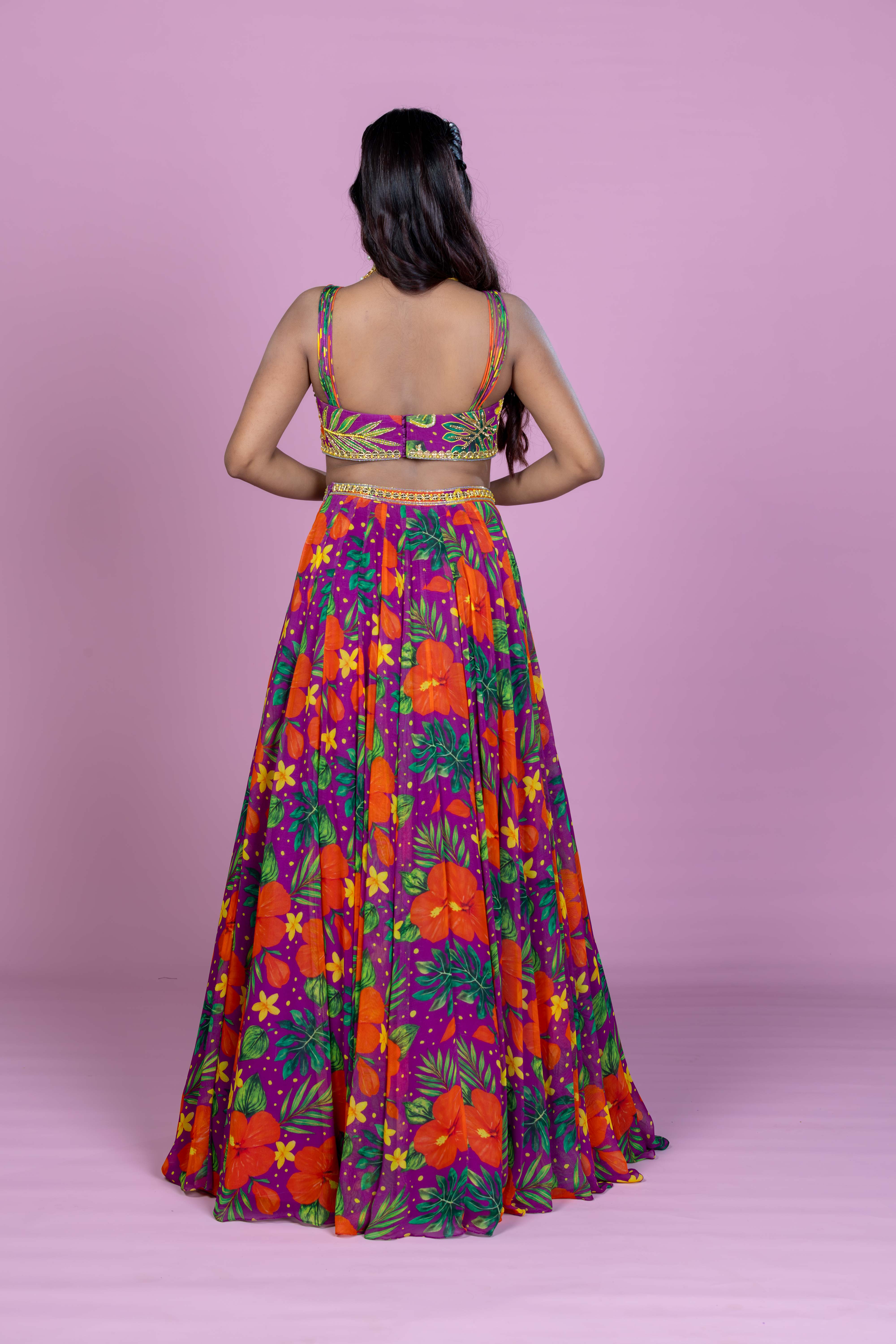 Tropical Dori Lehenga Set