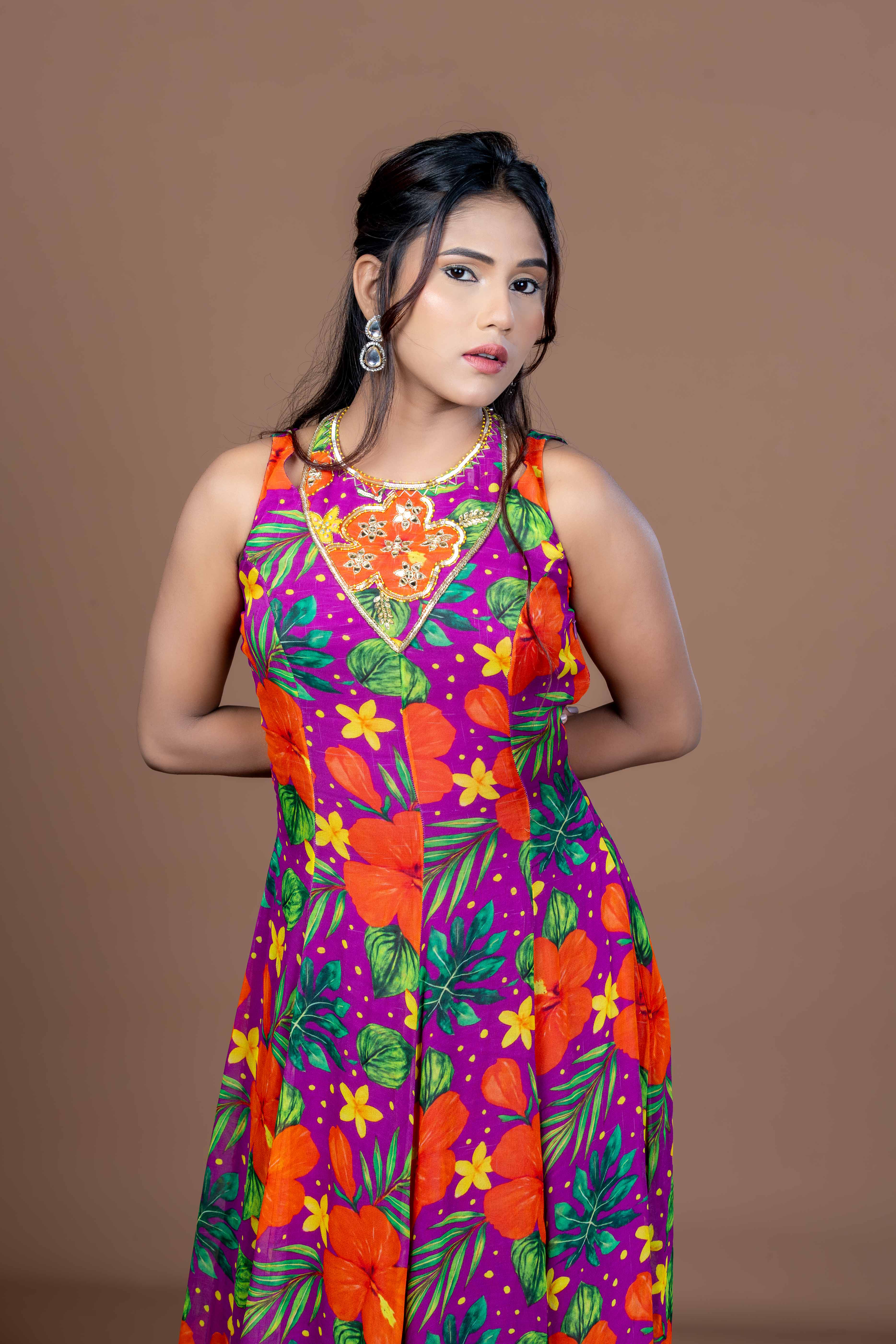 Purple Love Kurta Sharara set