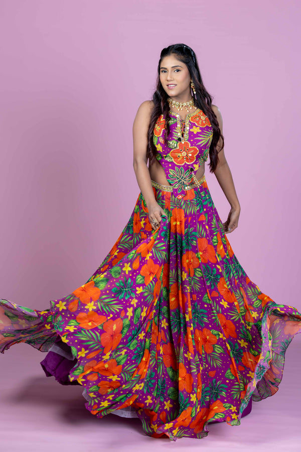 Tropical Dori Lehenga Set