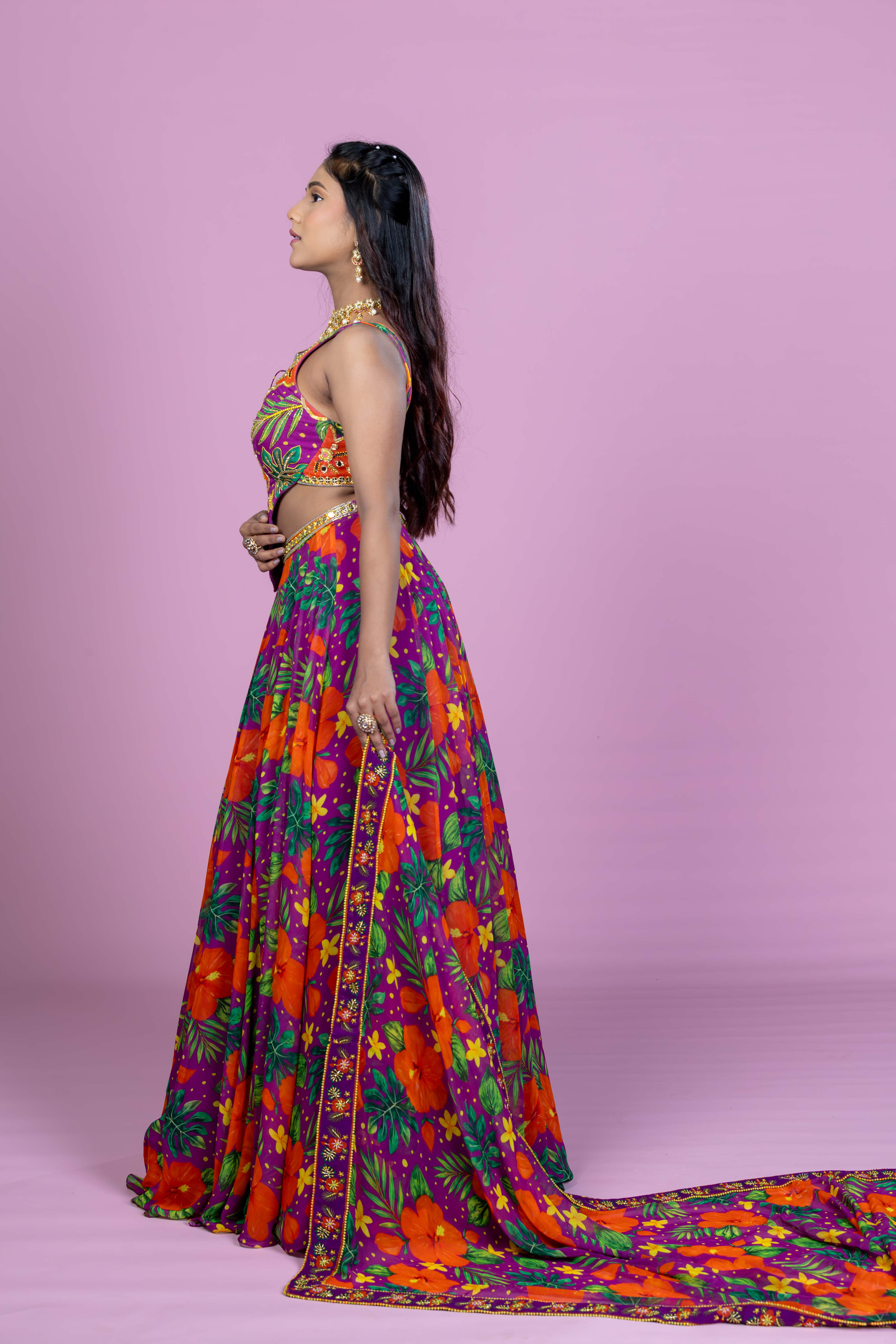 Tropical Dori Lehenga Set