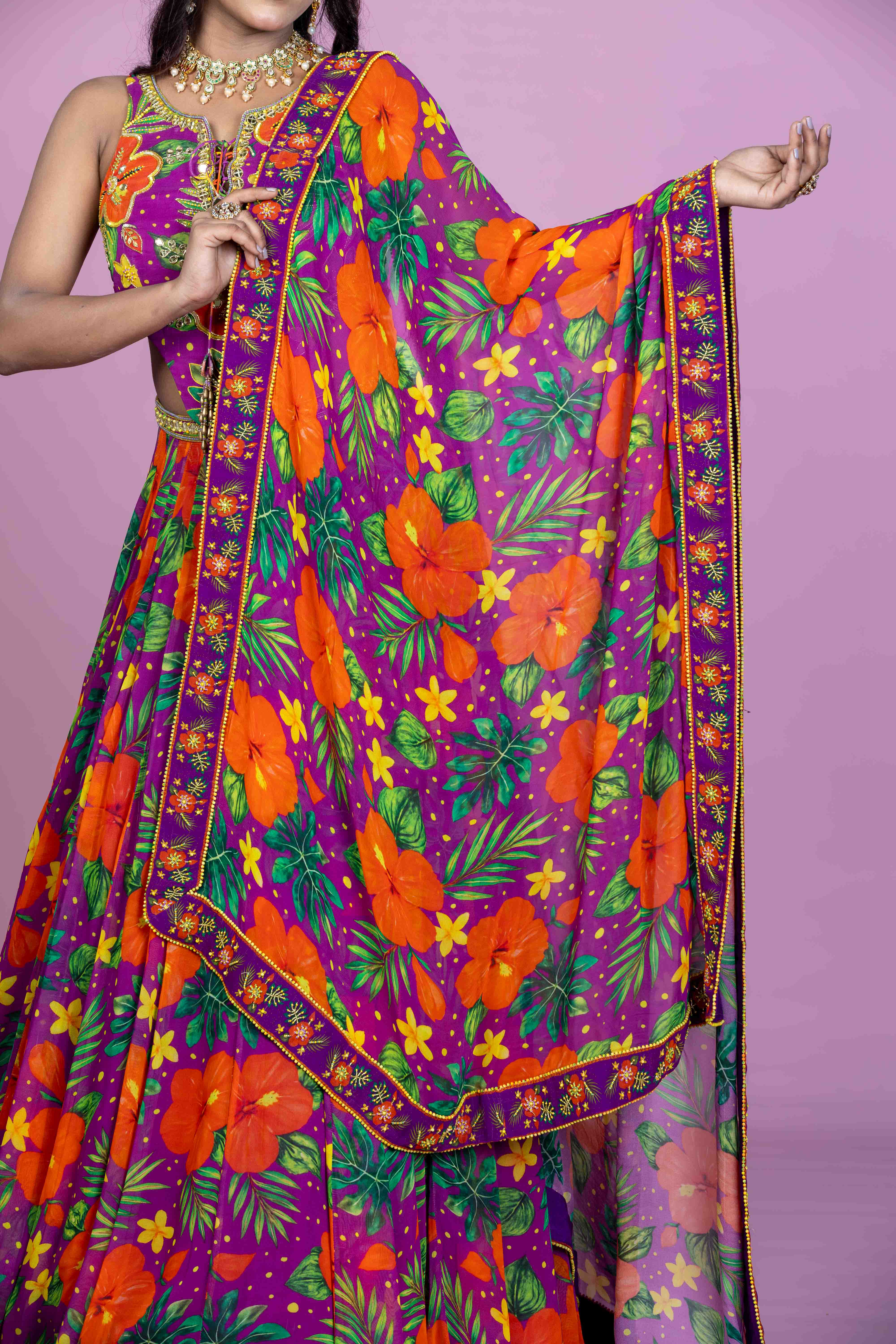 Tropical Dori Lehenga Set