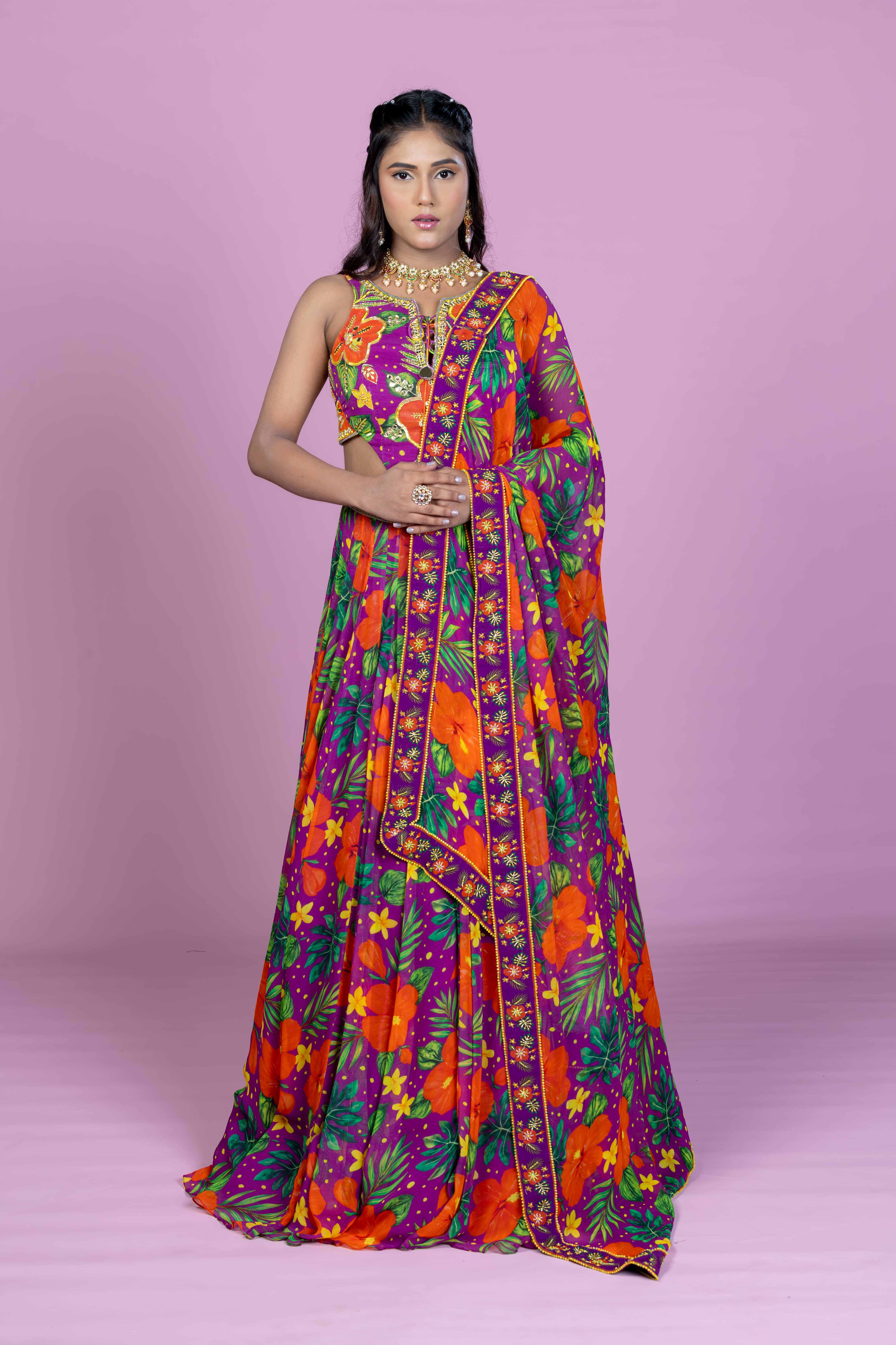 Tropical Dori Lehenga Set