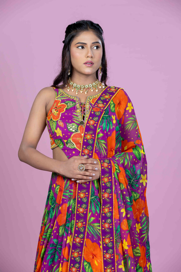 Tropical Dori Lehenga Set