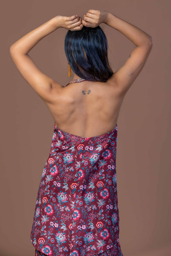 Garnet Glimmer Halter Coord Set