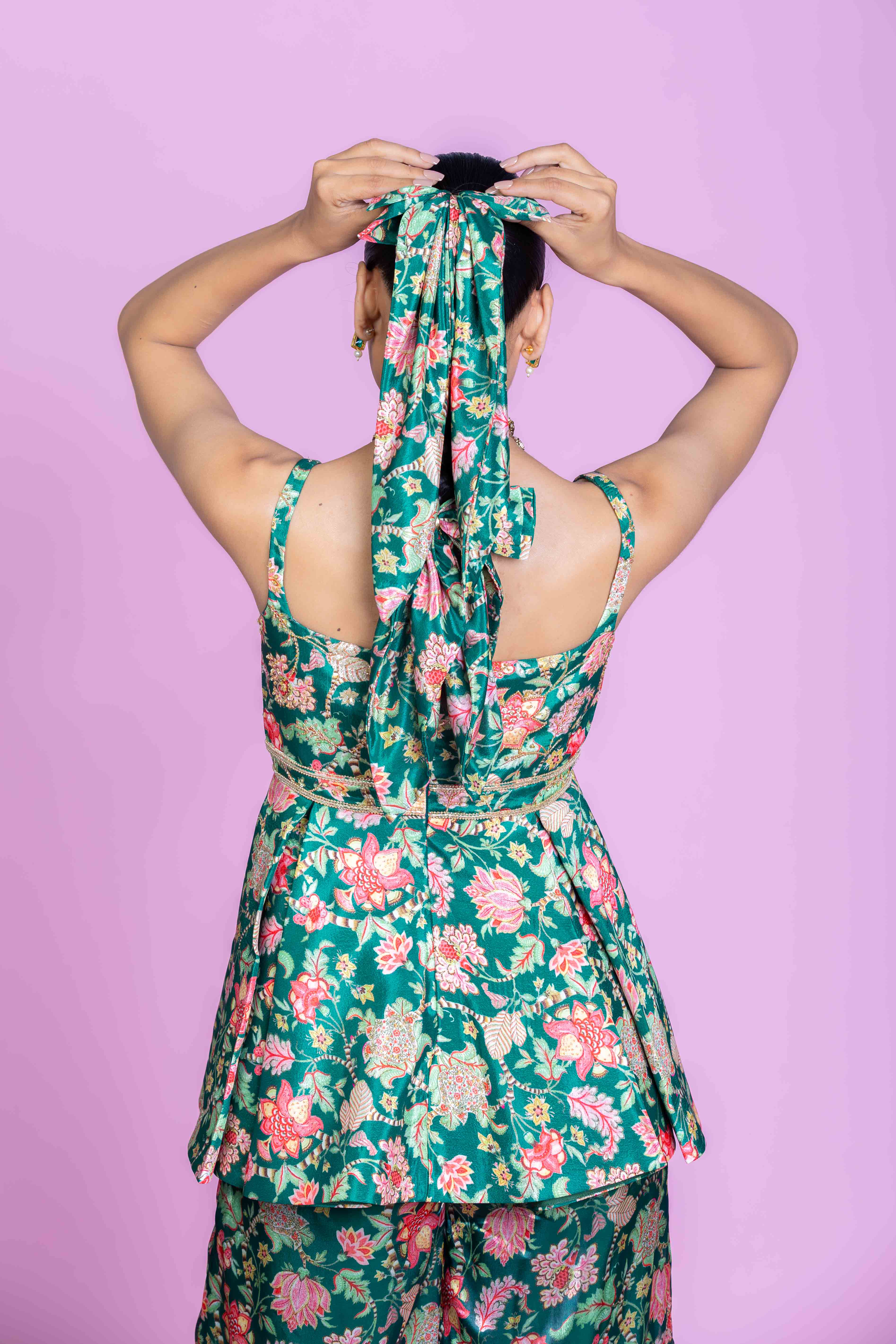 Peplum palms Palazzo set