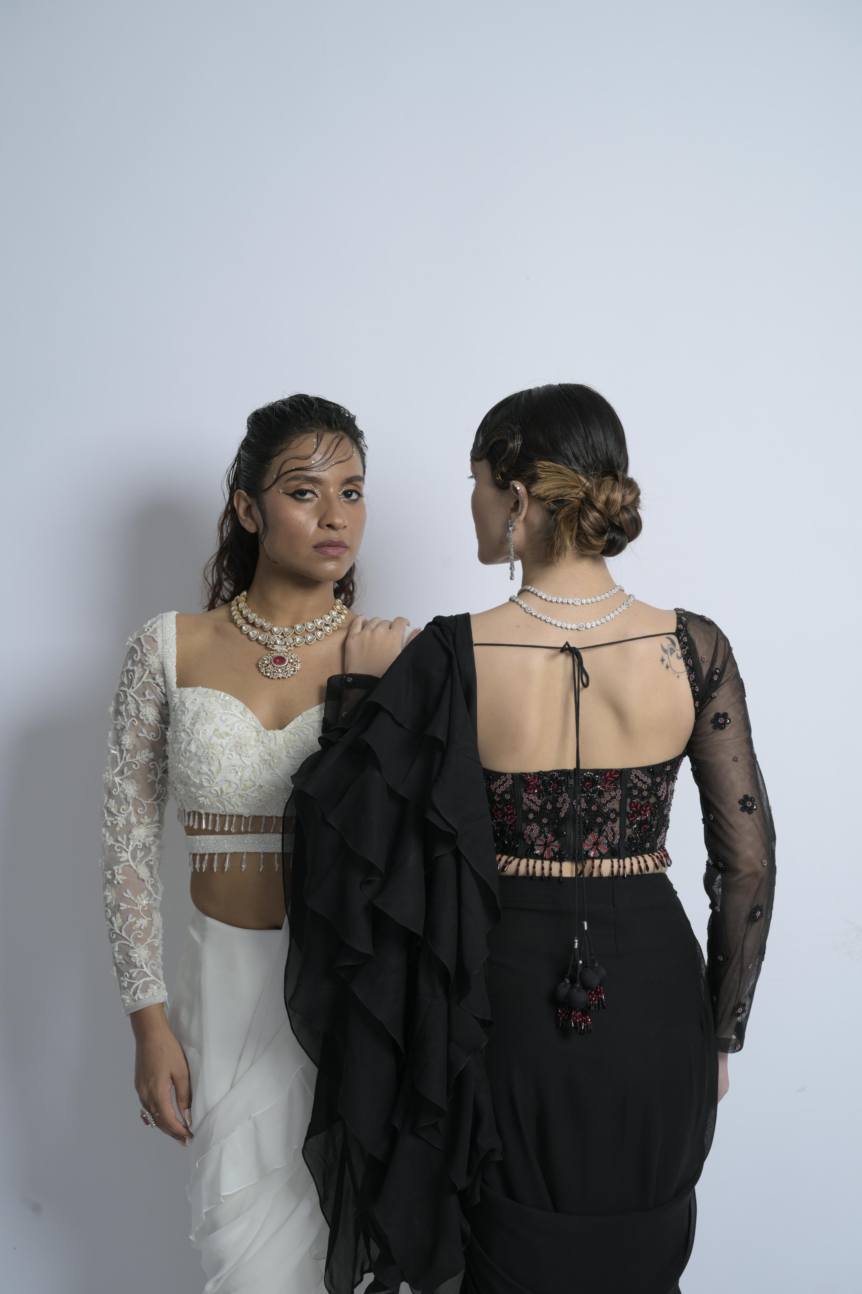 Ebony Elegance Saree