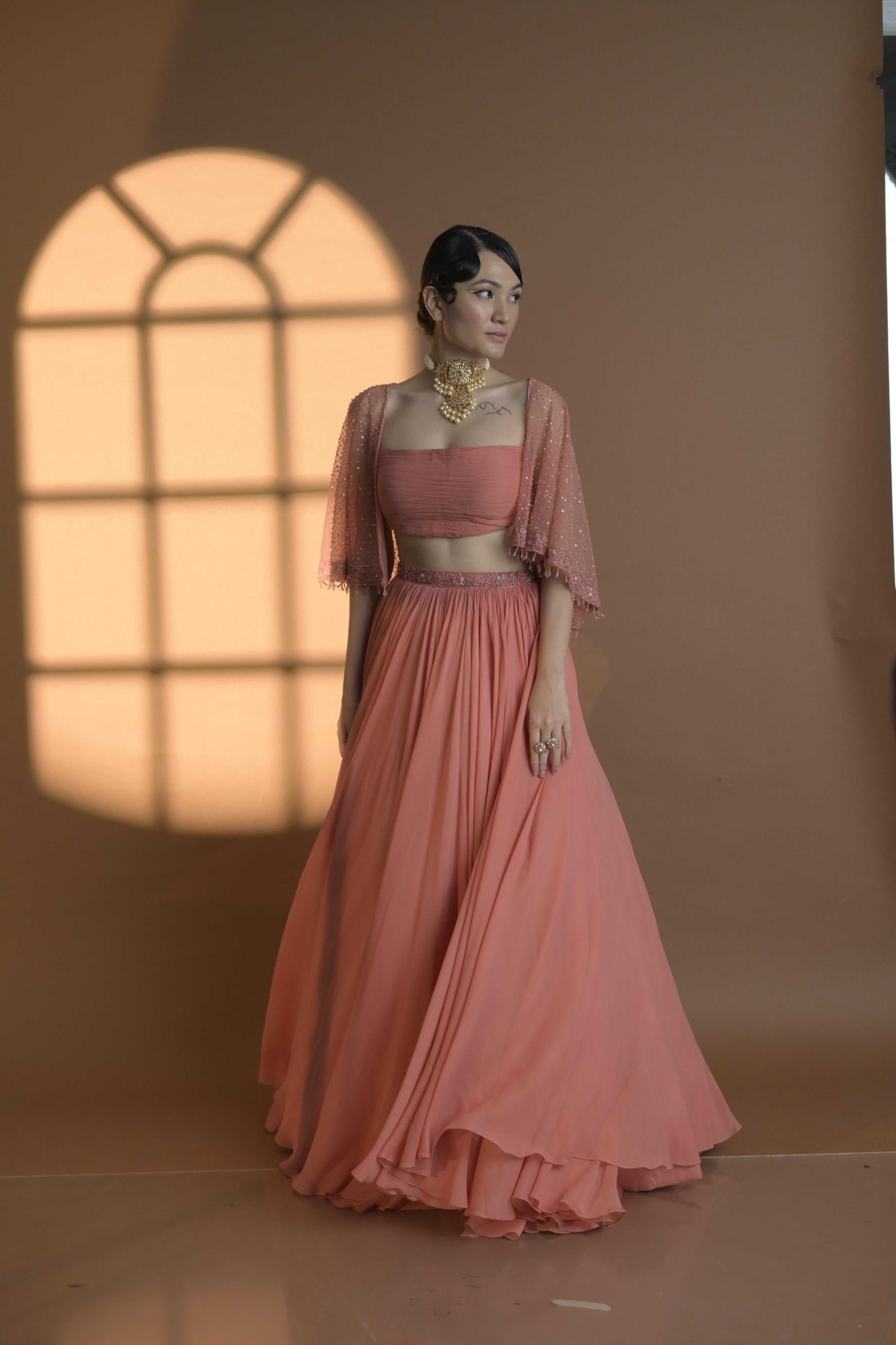 Aurora Cape Lehenga