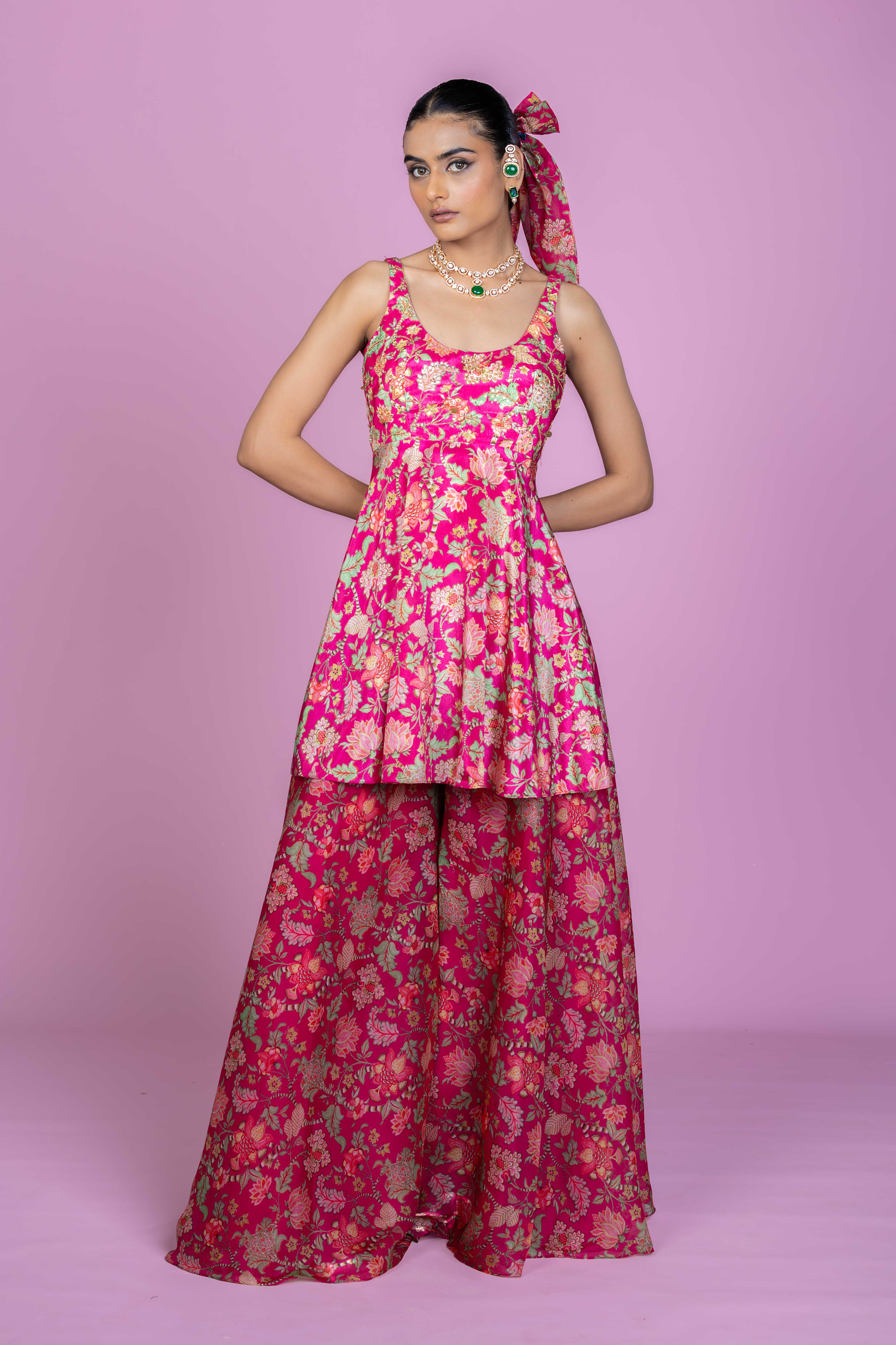 Rani Bloom Embroidered Palazo Set