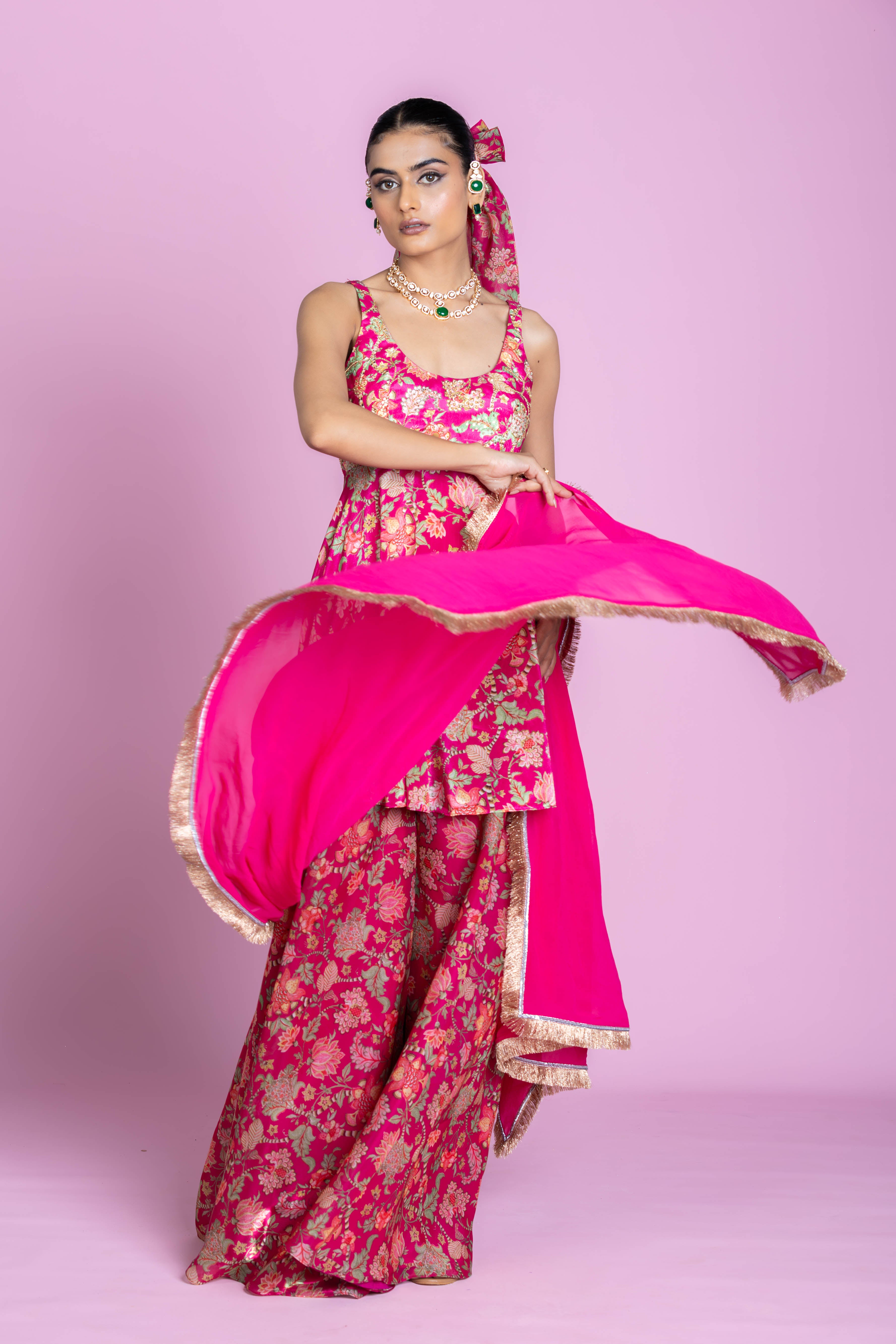 Rani Bloom Embroidered Palazo Set