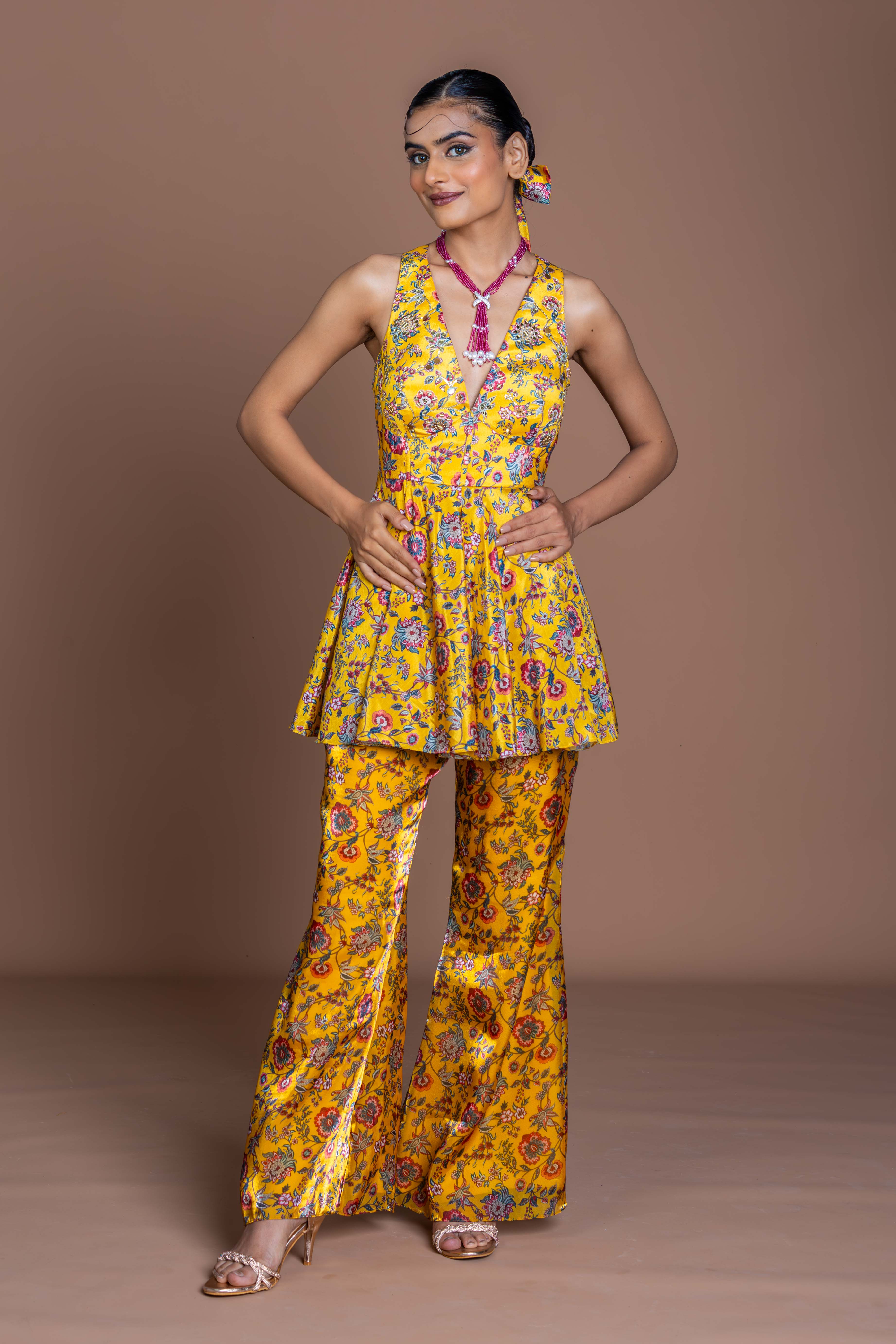 Sundrop Saas Flared Pant set set