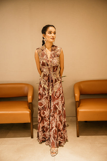 Plum Paisley Coord Set
