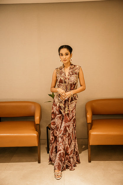 Plum Paisley Coord Set
