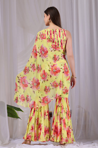 Citrus Bloom Dori-Drape Garara Set
