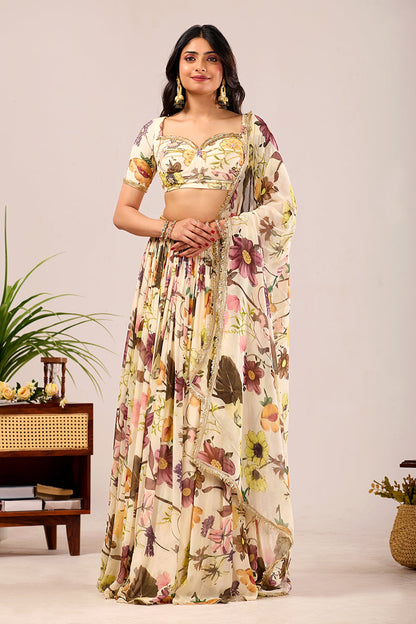 Dori Meadow Lace Lehenga