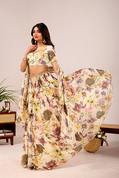 Dori Meadow Lace Lehenga