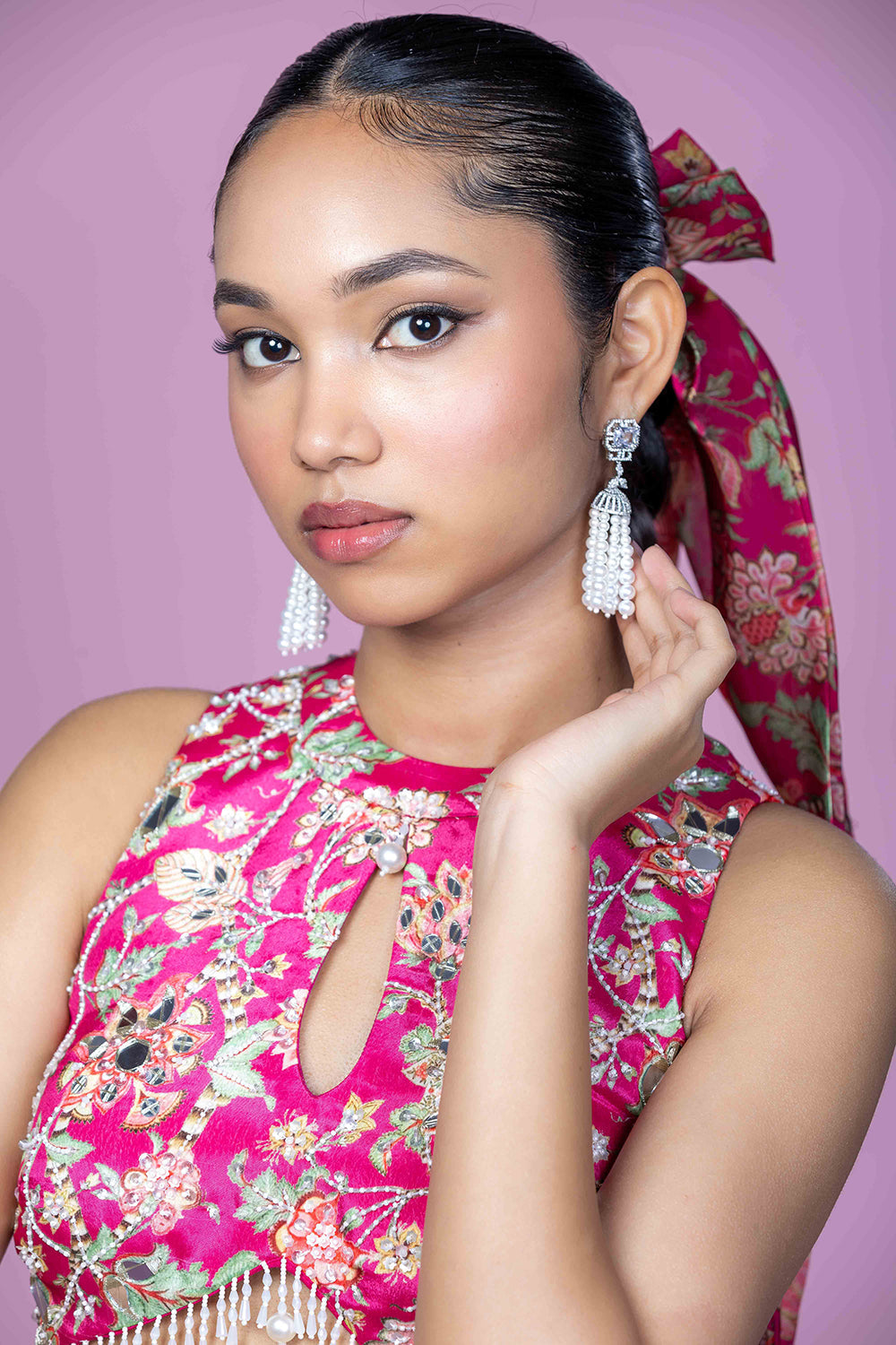 Floral Fiesta - Crop top Lehenga skirt