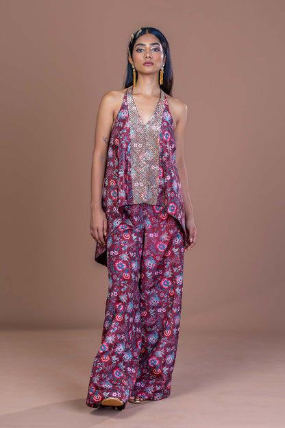 Garnet Glimmer Halter Coord Set