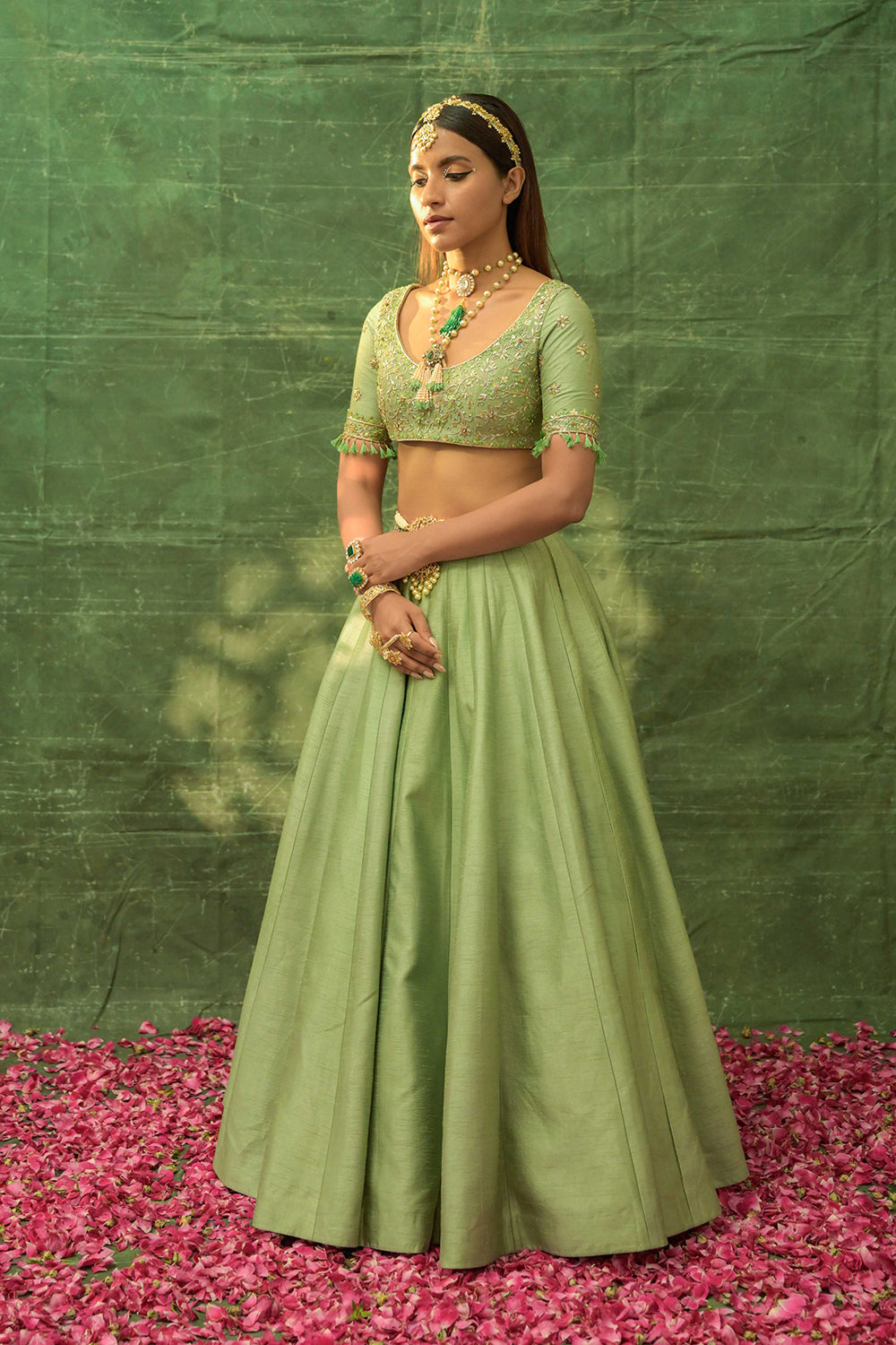 Gilded Sage Lehenga