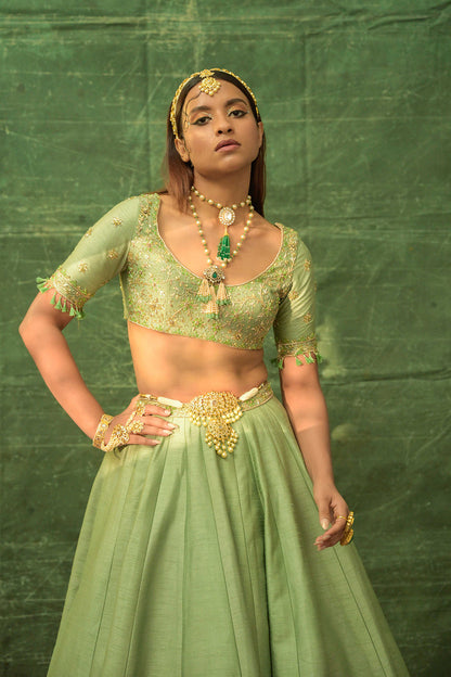 Gilded Sage Lehenga