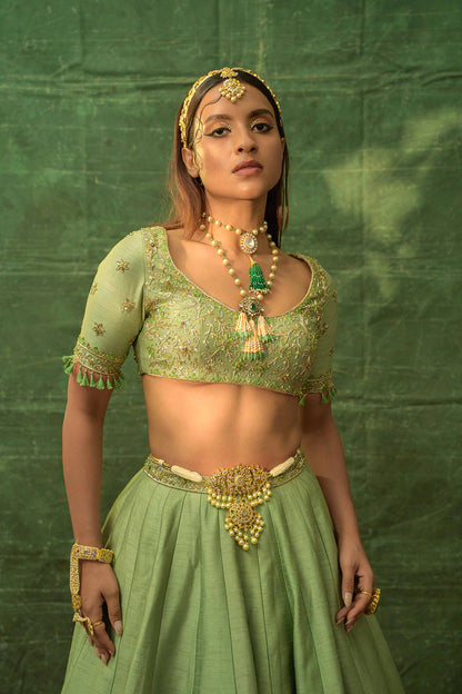 Gilded Sage Lehenga