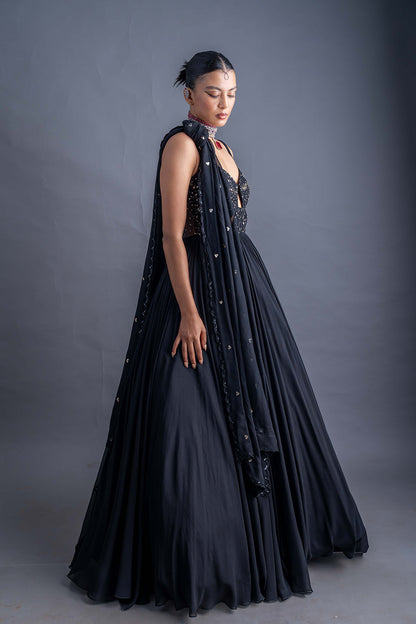 Golden Eclipse Anarkali