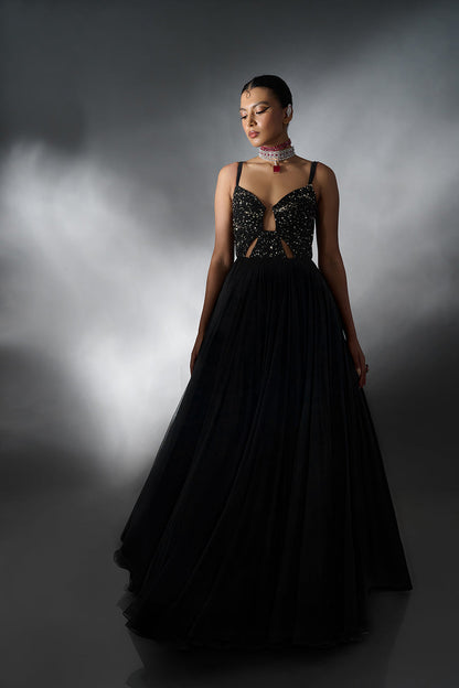 Golden Eclipse Anarkali