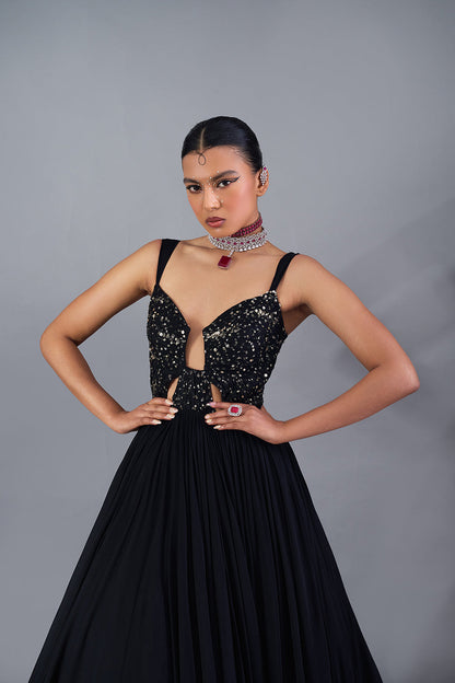 Golden Eclipse Anarkali