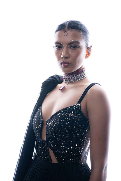 Golden Eclipse Anarkali