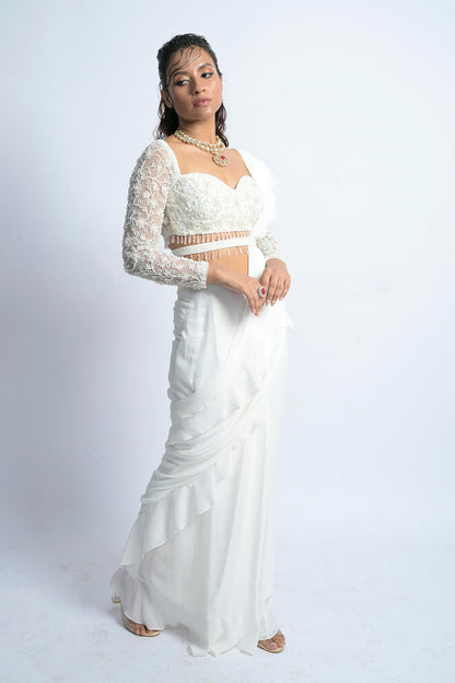Ivory Iconic Saree