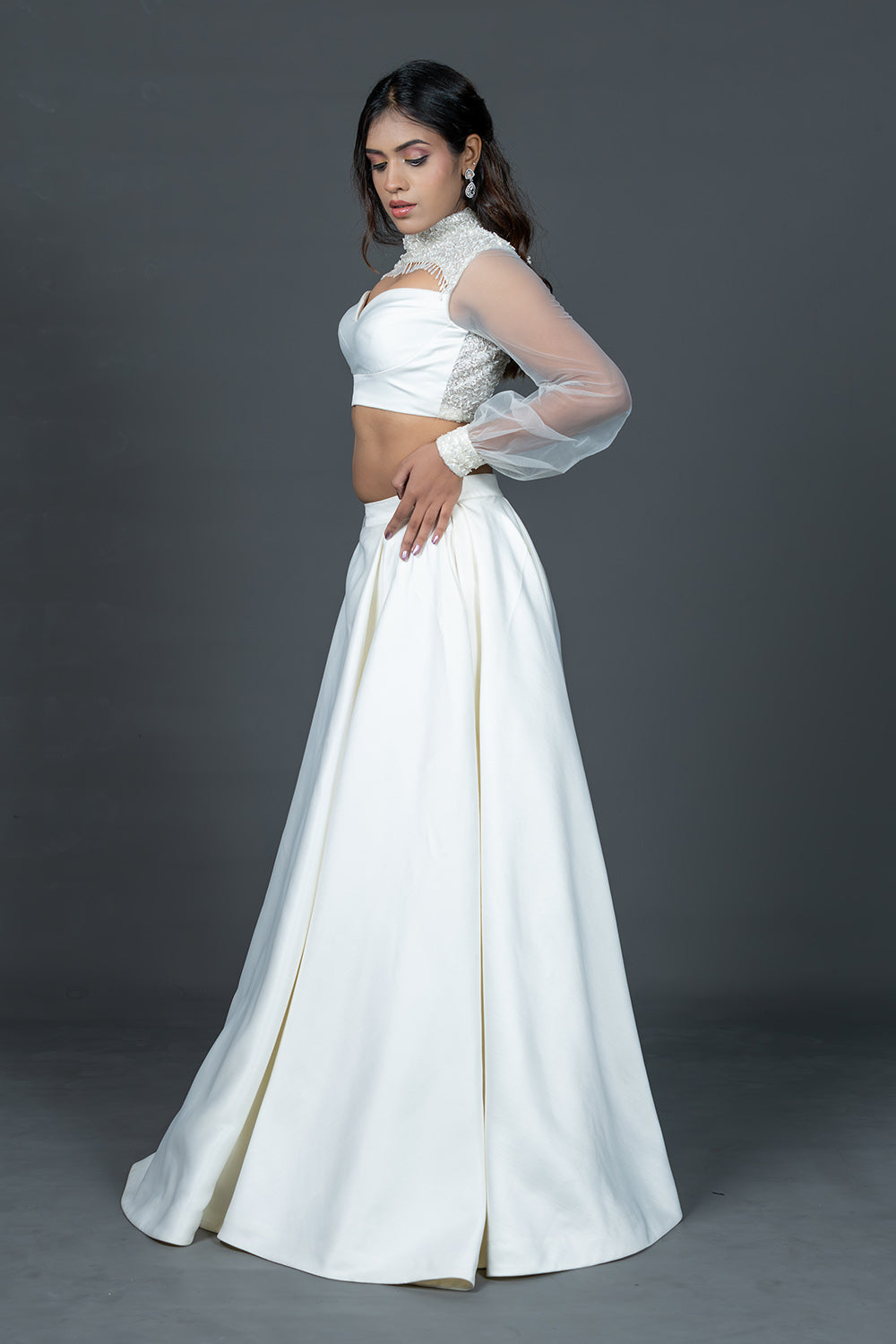 Ivory Madrid Skirt Blouse Set