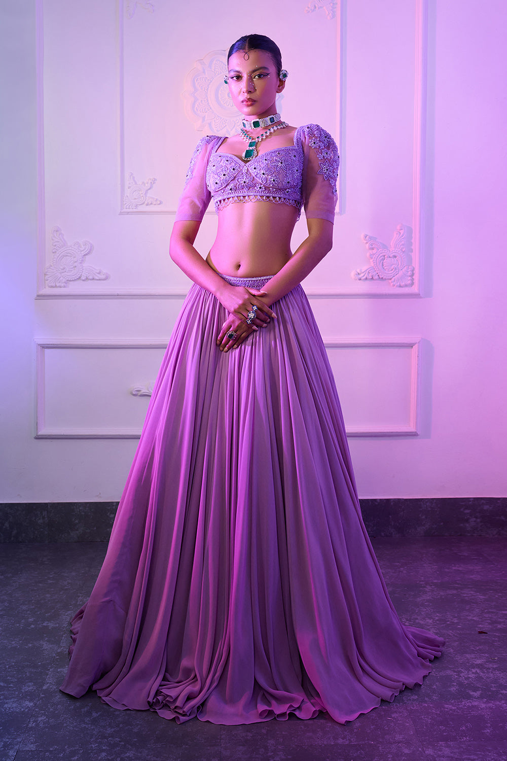 Lilac Charm Lehenga Ensemble