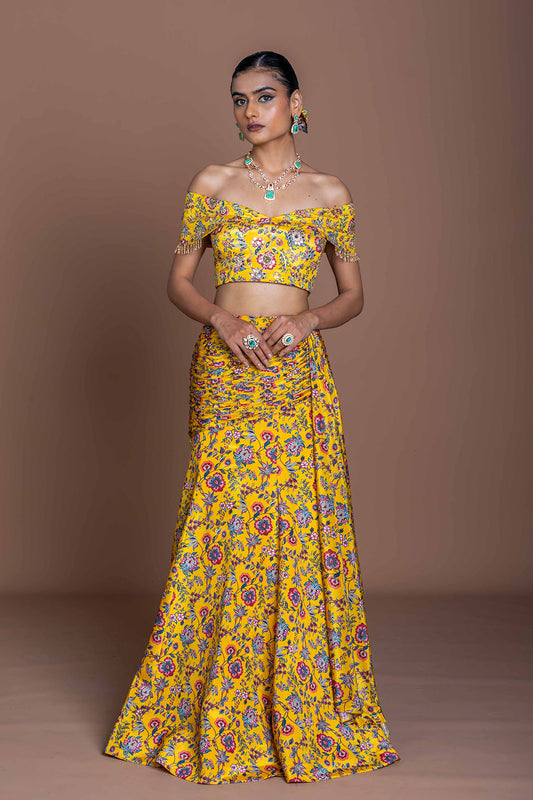 Mermaid Mustard Skirt coord set