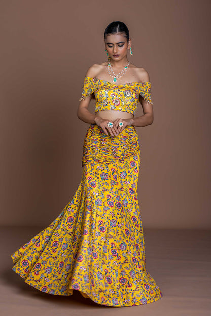 Mermaid Mustard Skirt coord set