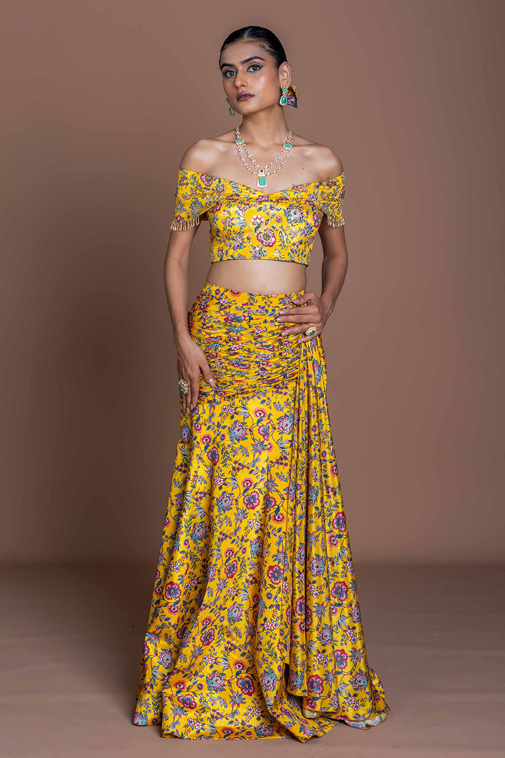 Mermaid Mustard Skirt coord set
