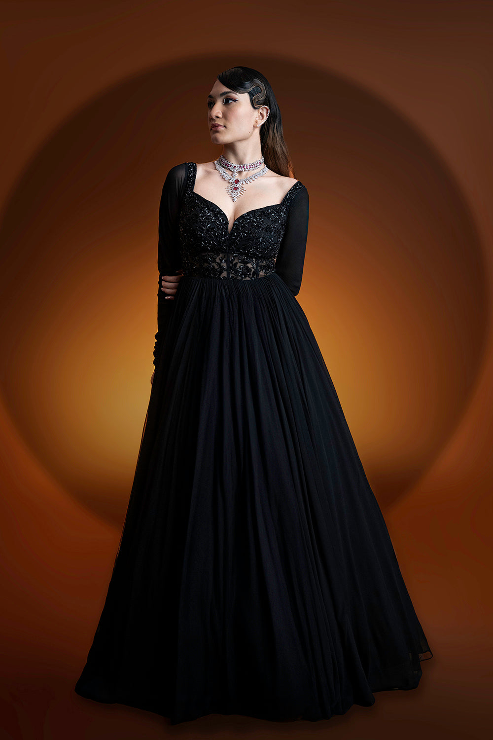 Midnight Majesty Anarkali