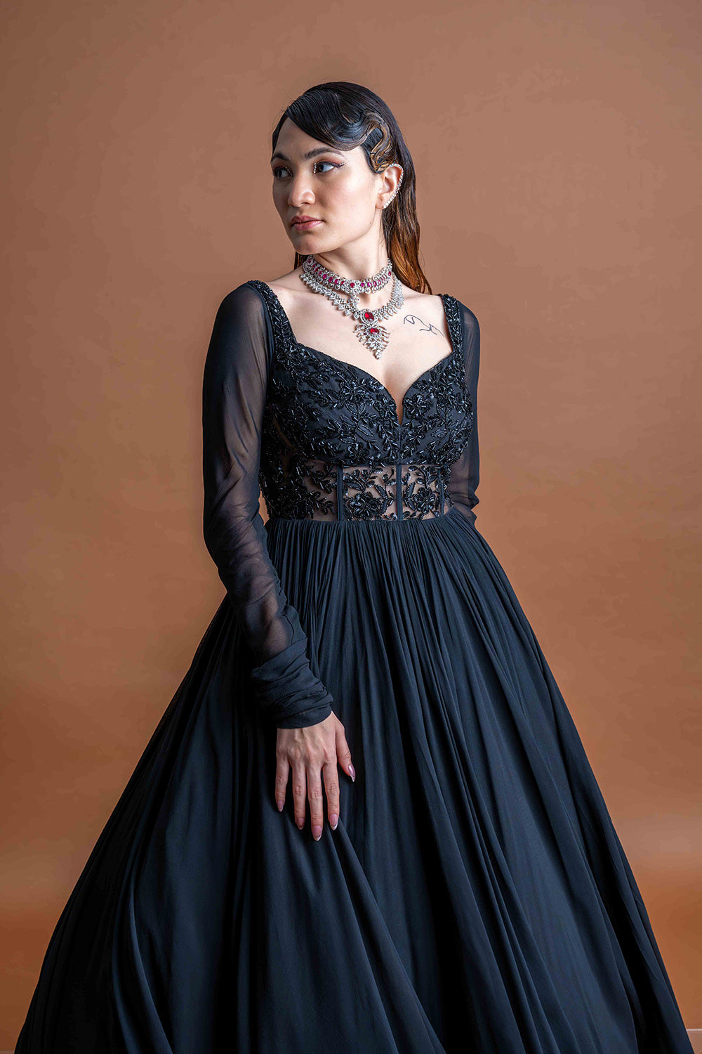 Midnight Majesty Anarkali
