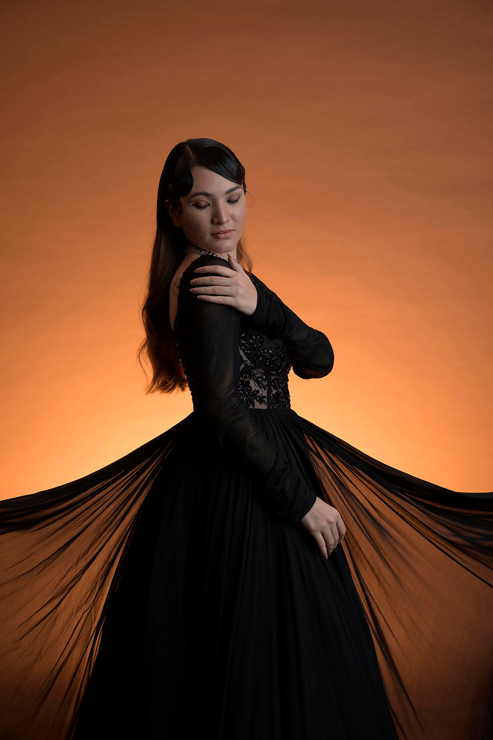 Midnight Majesty Anarkali